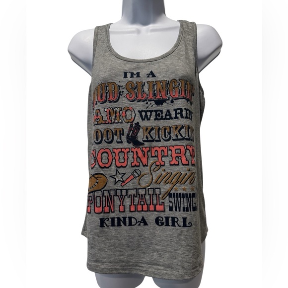 Graphic RANSOM Tank Top Size M Country Western Concert Coastal Cowgirl Fun - Picture 1 of 11